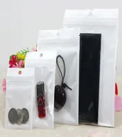 1220cm Clear white pearl Plastic Poly OPP packing Zip lock Retail Packages USB Jewelry PVC bag 1018cm 610cm 7512cm 16x24cm 7060470