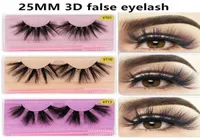 25mm Soft Fluffy 3D Faux Mink Lashes Dramatic Long Wispies False Eyelashes Lash Extension Natural Volume Beauty Eye Makeup1706963