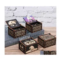 Decorative Objects Figurines Classical Wooden Music Box Hand Crank Antique Musical Boxes Halloween Nightmare Before Drop Delivery Dhxd9
