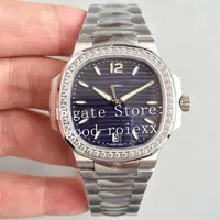 Luxury White Blue Gray 35 2mm Diamond Bezel Women's Automatic Cal 324 Watch Ladies PF Factory 7118 1200A Eta Miyota Date Watc293w