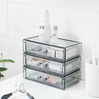 Storage Boxes Bins Acrylic Organizer Single Layer Combinable Makeup Jewelry Drawer Multifunctional Travel Cosmetic Storage Box Dresser Bathroom P230324
