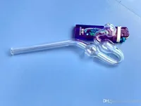 Raccordi di tubi dell'acqua di vetro più design curvo supporto un singolo tubo di vetro diametro da 10 mm tubo di vetro fumo un bong tubo