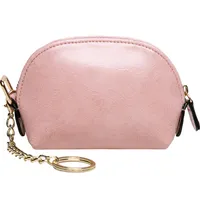 Womens PU Leather Wallet Genuine Leather Cash Coin Purse Pouch Make up Cellphone Bag with Strap262m