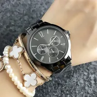 Fashion Brand wrist watch for women's Girl flag style Steel metal band quartz watches TOM 05285e