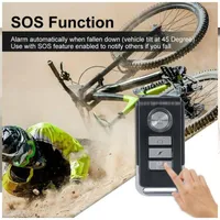 Alarm Systems Electric Bike Motorcycle Bicycle IP55 Waterproof Security With Remote Control 2pcs Controller