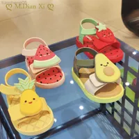 Sandals 2022 New Children's Jelly Fruit Watermelon Shoes Boys and Girls Slippers Cartoon Summer Non-slip Soles Outdoor Sandals W0327