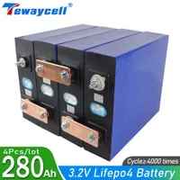 NEW 4PCS 3.2V 280Ah lifepo4 battery DIY 12V 24v 280AH Rechargeable battery pack for Electric car RV Solar Energy Tax Free