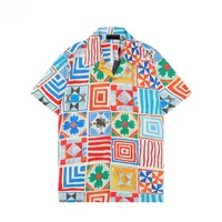 2 Men Designer Shirts Summer Shoort Sleeve Casual Shirts Fashion Loose Polos Beach Style Breathable Tshirts Tees Clothing Q58