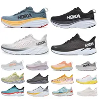 Hoka Bondi 8 Outdoor Shoes hokas One Clifton 8 Black White Shock Поглощающий дорогу Carbon x2 Мужчины Женщины, бегущие кроссовки