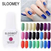 Nail Polish Sloomey Art Design Manicure Soak Off Gel Lacquer 15ml 316 Colors Shiny Effect UV LED Top Coat