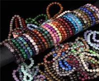 Diverse Natural Stone Bracelets 8mm Beaded Bracelets lava Jad Agate Chakra Bangles bracelet For Women Men Jewelry1289431