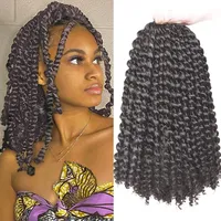 Pre Twisted Passion Twist Hair 18 22 Inch Ombre Ghana Bulk Bohemian Water Wave Passion Twist Crochet Braiding Hair