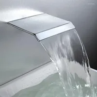 Bathroom Sink Faucets Chrome Waterfall In Wall Wash Basin Faucet And Cold Water Taps