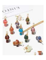 car dvr Pendant Necklaces Natural Stone Carving Mushroom Shape Charms Reiki Healing Chakra Crystal Necklace For Women Jewelry Drop4983894