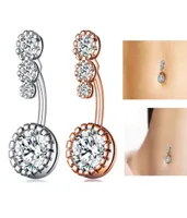 Stainless steel diamond Bell Button Rings allergy Zircon Navel belly Ring Sexy Fashion women body jewelry will and sandy1045917