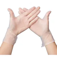 Disposable Gloves 100Pcs PVC Non Sterile Powder Latex Cleaning Supplies Kitchen and Food Safe Ambidextrous263e