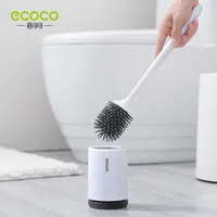Toilet Brushes Holders ECOCO Toilet Brush Cleaning Tool Brush Bathroom Accessories Quick Drain Wallmounted or Tloormounted Cleaning Brush Z0328