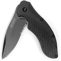 Kershaw Clash Pocket Knife 1605 1605CKTST; with Black-Oxide Coating; Glass-Filled Nylon Handle with SpeedSafe Opening and Reversib310l