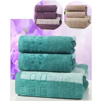 adult universal towels set 100% cotton gift 1pc bath towel 2pcs face cloth home textile bathroom towels2645