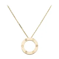 Titanium Steel Screw LOVE Necklace for Women Girls Slide Pendant Neckalce Collars Collier Femme Fashion Jewely 2009282890