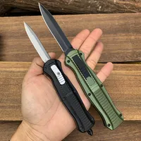 BM3300 D2 Automatic Knives BM Aviation aluminum gold material Handle Nylon Scabbard Outdoor Survival Hunting Pocket Knife249N