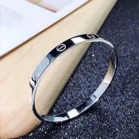 Designer jewelry Carti love bracelet bangle Silver female silver closed mouth single simple and versatile engraved for girlfriend
