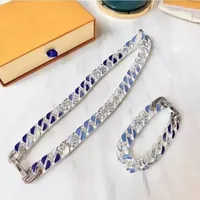 Prom Hochzeitskleid Designer Luxus Blue Sky White Cloud Kubanische Armband Personalisierte Mode Halskette Rot Armband Männerpaar Style Link in Instagram Story