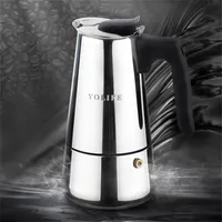 2 - 6 Cups Stainless Steel Moka Coffee Maker Mocha Espresso V60 Latte Stovetop Filter Coffee Pot barista milk pitcher Tools 210408222W