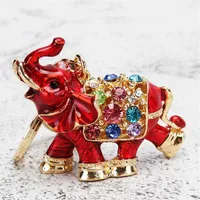 Selling colorful Rhinestone Elephant Keychain Car Key Holder Drop Women Bag Ornaments Pendant Small Gift306I