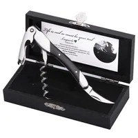 Laguiole Wood Handle Wine Openers Stainless Steel Bottle Opener Corkscrew Wine Knife Can Openers in Gift Box Kitchen Accessories Y312A