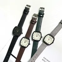 Simple vintage leather women watches designer square female fashion wristwatches high quality casual elegant ladies quartz watch192c