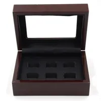 2 3 4 5 6 Holes position Jewelry package Championship ring wooden box diaplay case collections fashion gift3137