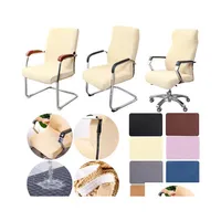 Chair Covers Ers Stretch Polyester Er Water Proof Solid Color For Arm Office Computer Funda Sillon Drop Delivery Home Garden Textiles Dhys7