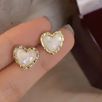 Backs Earrings Simple Fashion Geometric Heart Clip Non Pierced Gold Color Jewelry Women Resin Ear Cuff Earings Aretes De Mujer