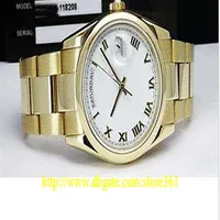 store361 new arrive watches New Mens 18kt Gold 36mm - White Roman - 118208303m