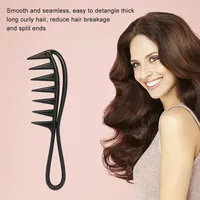 Women Hair Comb Detangling Wide Teeth Hair Brush Hairstyle Wavy Long Curly Hairbrush184s