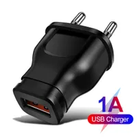 1A Single Port Small Phone Charger Travel Universal Power Adapter For Phones Black White