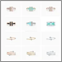 The New double T-shaped opening 925 sterling silver Band Rings 1 1with original fashion woman jewelry ring with Box2708