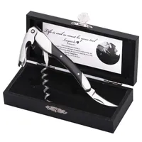 Laguiole Wood Handle Wine Openers Stainless Steel Bottle Opener Corkscrew Wine Knife Can Openers in Gift Box Kitchen Accessories Y309i