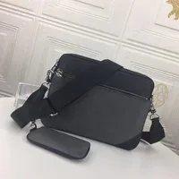 High Quality Designer TRIO Messenger Bag Eclipse Reverse Canvas Mens Crossbody 3 Piece Set Fashion Leather Man Shoulder Bags With 235A
