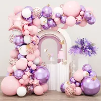 Other Event Party Supplies Butterfly Balloon Garland Arch Kit Happy Birthday Decor Kids Baby Shower Girl Latex Chain Wedding 230327