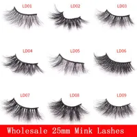 False Eyelashes 5D Mink Lahes Wholesale 25mm Makeup Dramtic Eyelash Extension Custom Packing Cruelty Free 3D Lash Bulk