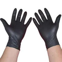 Disposable Gloves 10pcs Black Latex Garden For Home Cleaning Rubber Catering Food Tattoo181k