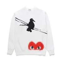 Designer Men's Hoodies Com Des Garcons CDG Sweatshirt PLAY Big Heart White Crewneck Sweatshirts Brand XL