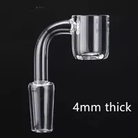 Newest 4mm Thick Flat Top Quartz Banger Nail Smoking Accessories Female Male 10mm 14mm 18mm Quartz Banger Domeless Nail For Glass Water