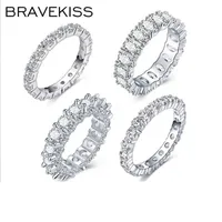 Bond Rings BravkisRings Eternal Matching Cubic Zirconia Women's Engagement Ring Bur0279 Z0327