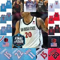 Kolej 2023 Final Four 4 Jersey San Diego Eyaleti Aztekler Basketbol NCAA Matt Bradley Darrion Trammell Leonard Lamont Butler Jaedon Ledee Parrish Johnson Adam Seiko