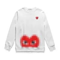 Designer Men's Hoodies Com Des Garcons CDG Sweatshirt PLAY Big Heart White Crewneck Sweatshirts Size XL Brand
