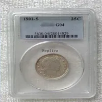 Qarber Quarter Dollars Barber Pcgs coin Silver 1901-S G04 VF252913