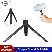 Tripods 1pc Simple Stand Foldable Hand Grip Mini Tripod Gimbal Small Desktop TabletopFor Phone Camera Stabilizer Tiny Accessories Z0328